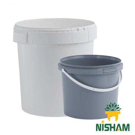 What is the capacity of a plastic bucket?